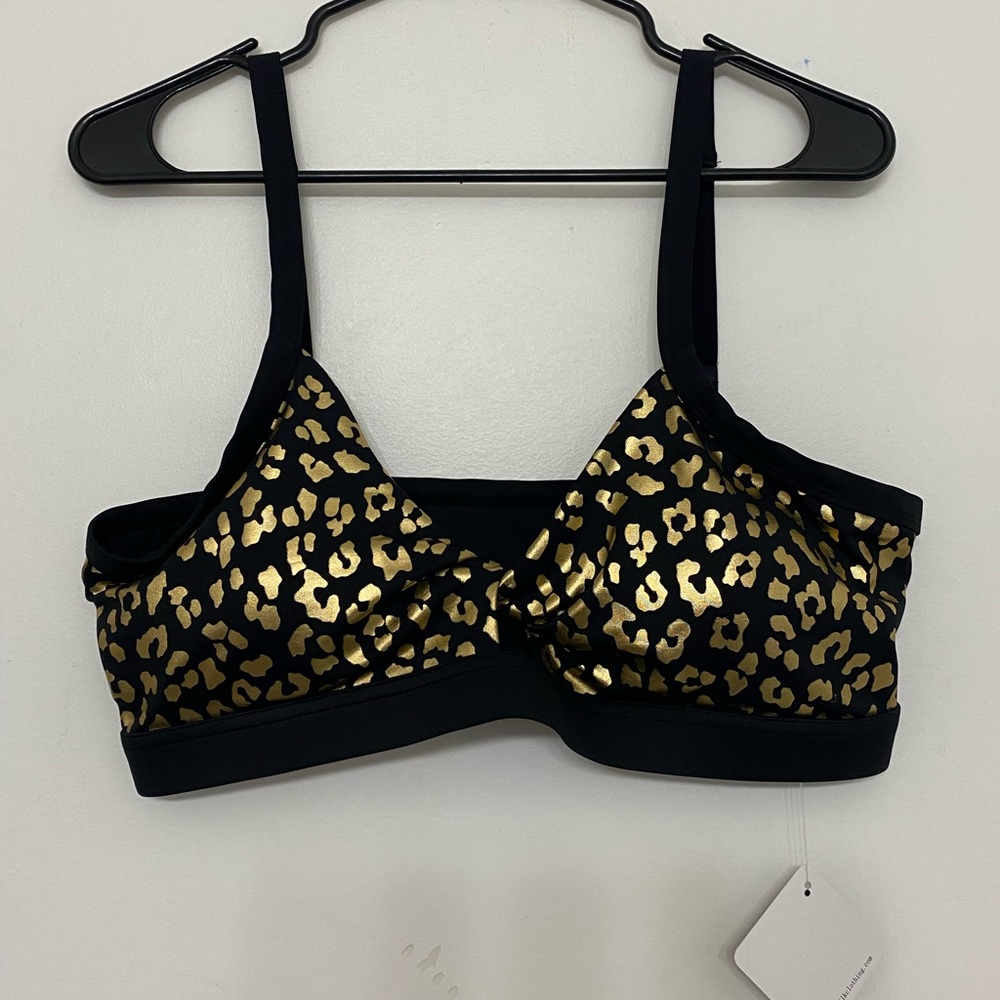 Black Milk Clothing Golden Leopard Twist Crop BNWT